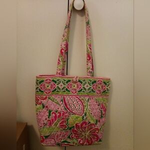 Vera Bradley quilted floral shoulder bag with zip wristlet